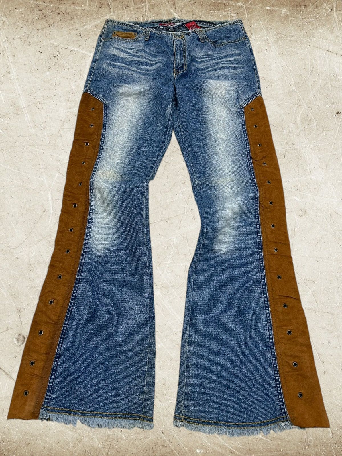 Hysteric Glamour Flare Unisex Lazer Jean Hybrid Country Cowboy Style Lace Up Size US 30 / EU 46 - 1 Thumbnail