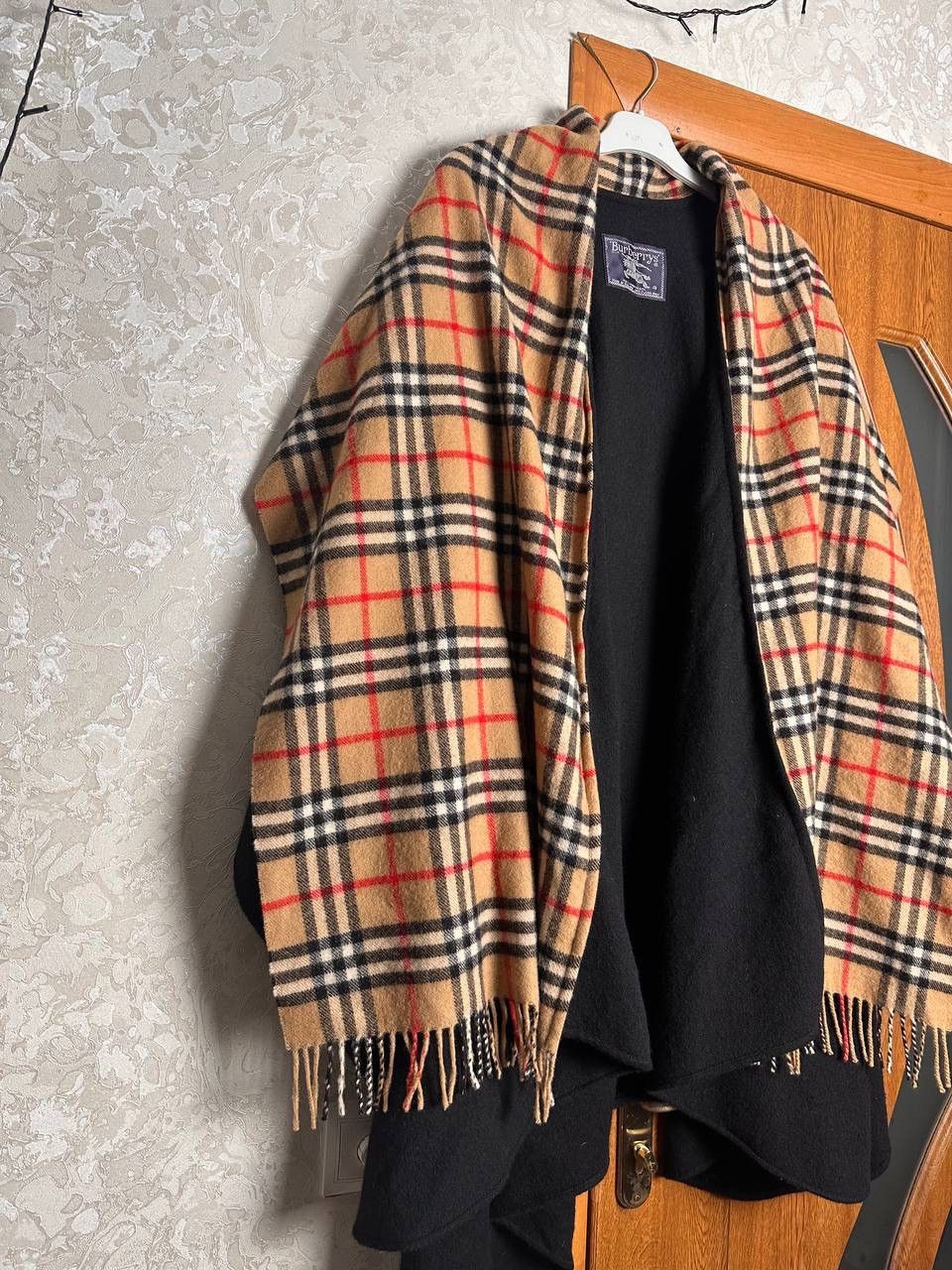 Burberry Burberrys Vintage Nova Check Lambswool Cape Poncho Rare Size ONE SIZE - 3 Thumbnail
