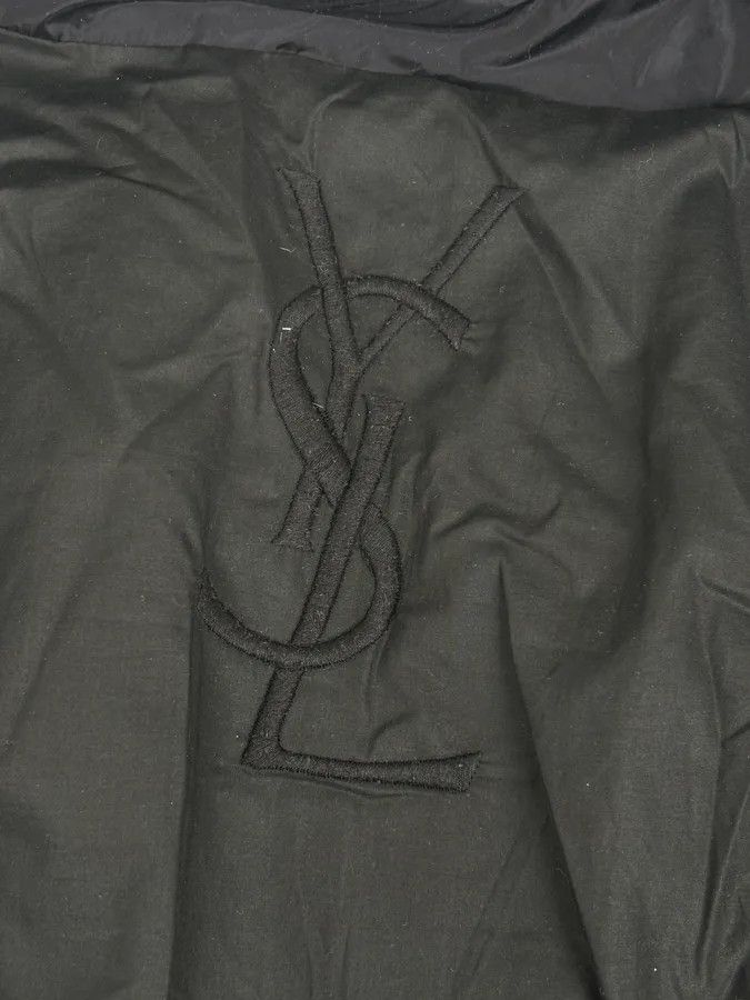 Yves Saint Laurent 2000s Yves Saint Laurent Black Leather Logo Bomber Jacket Size US L / EU 52-54 / 3 - 9 Thumbnail