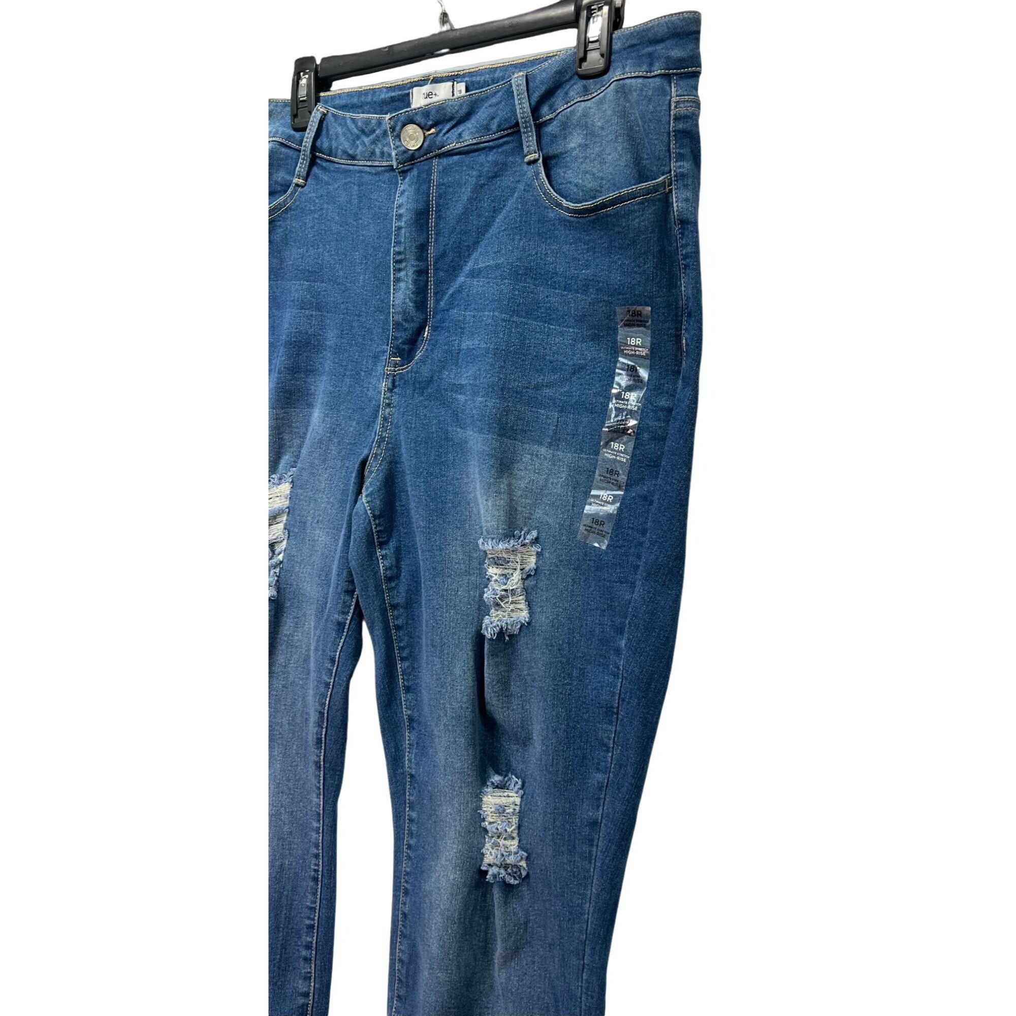 Other Rue + - Women's Ultimate Stretch High-Rise Skinny Jeans Dist Size 40" / US 18 - 17 Thumbnail