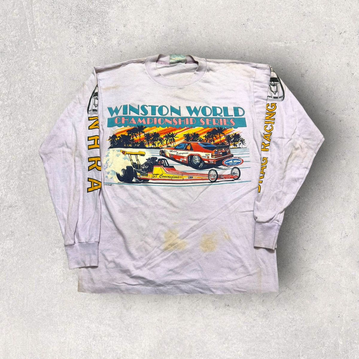 Vintage Vintage Drag Racing long sleeve tee Size US L / EU 52-54 / 3 - 1 Thumbnail