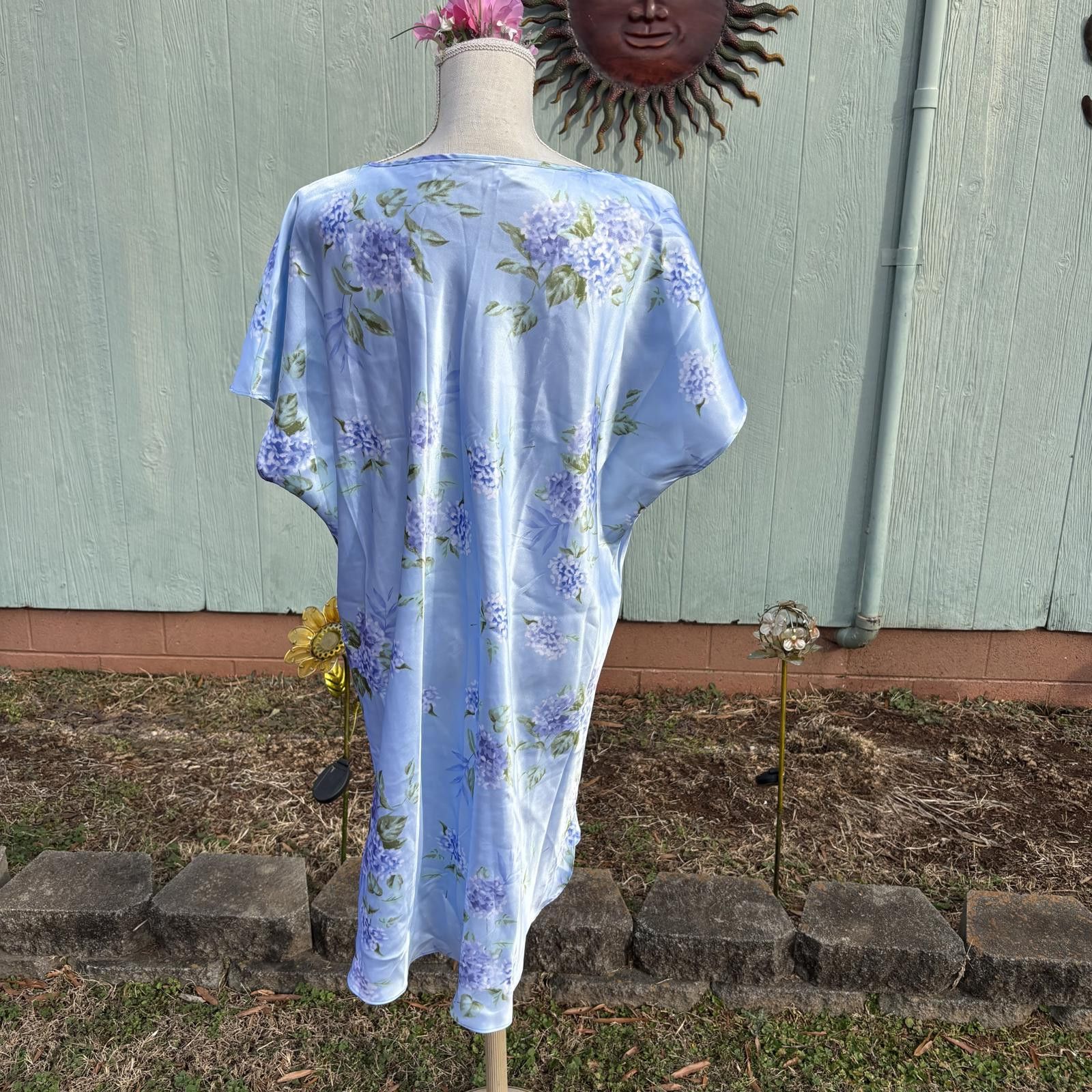 Other Vtg 90s Satin lace floral nightgown Size ONE SIZE - 4 Thumbnail