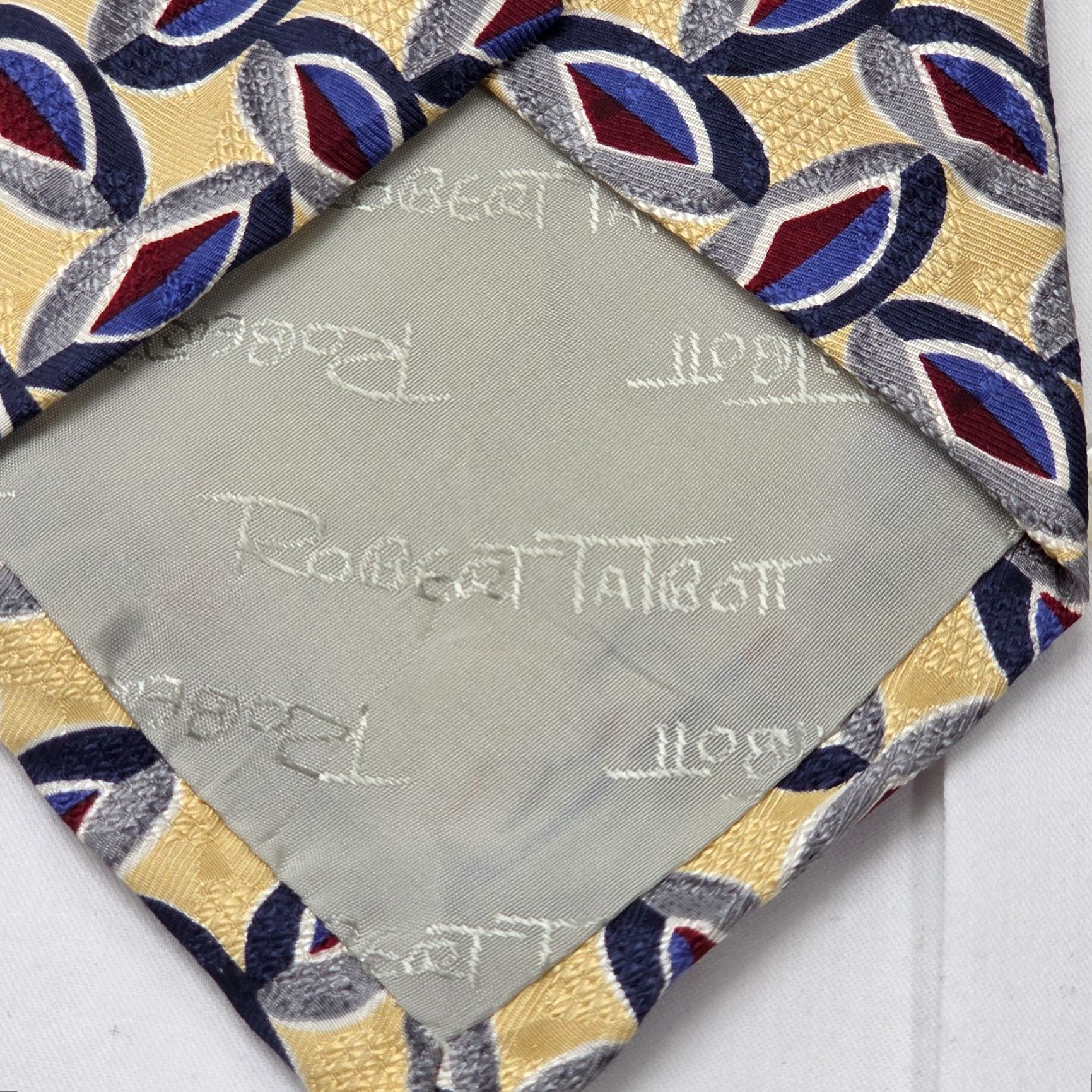 Robert Talbott Robert Talbott Necktie Mens Yellow Geometric Silk Tie Designer USA Size ONE SIZE - 5 Thumbnail
