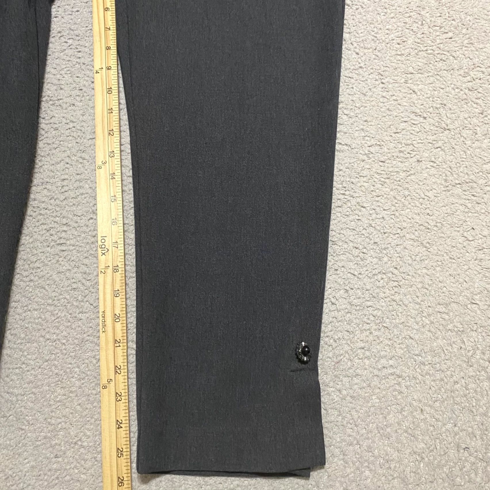 Vintage Chicos Womens 16 Dress Pants Gray High Rise Pull On Pockets Ankle Women 16 Pants Gray High Rise Pull On Pockets Ankle Chico's Size 38" / US 16 / IT 52 - 5 Thumbnail