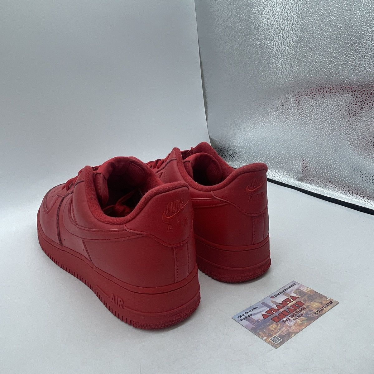 Nike Air Force 1 low triple red Size US 12 / EU 45 - 4 Thumbnail