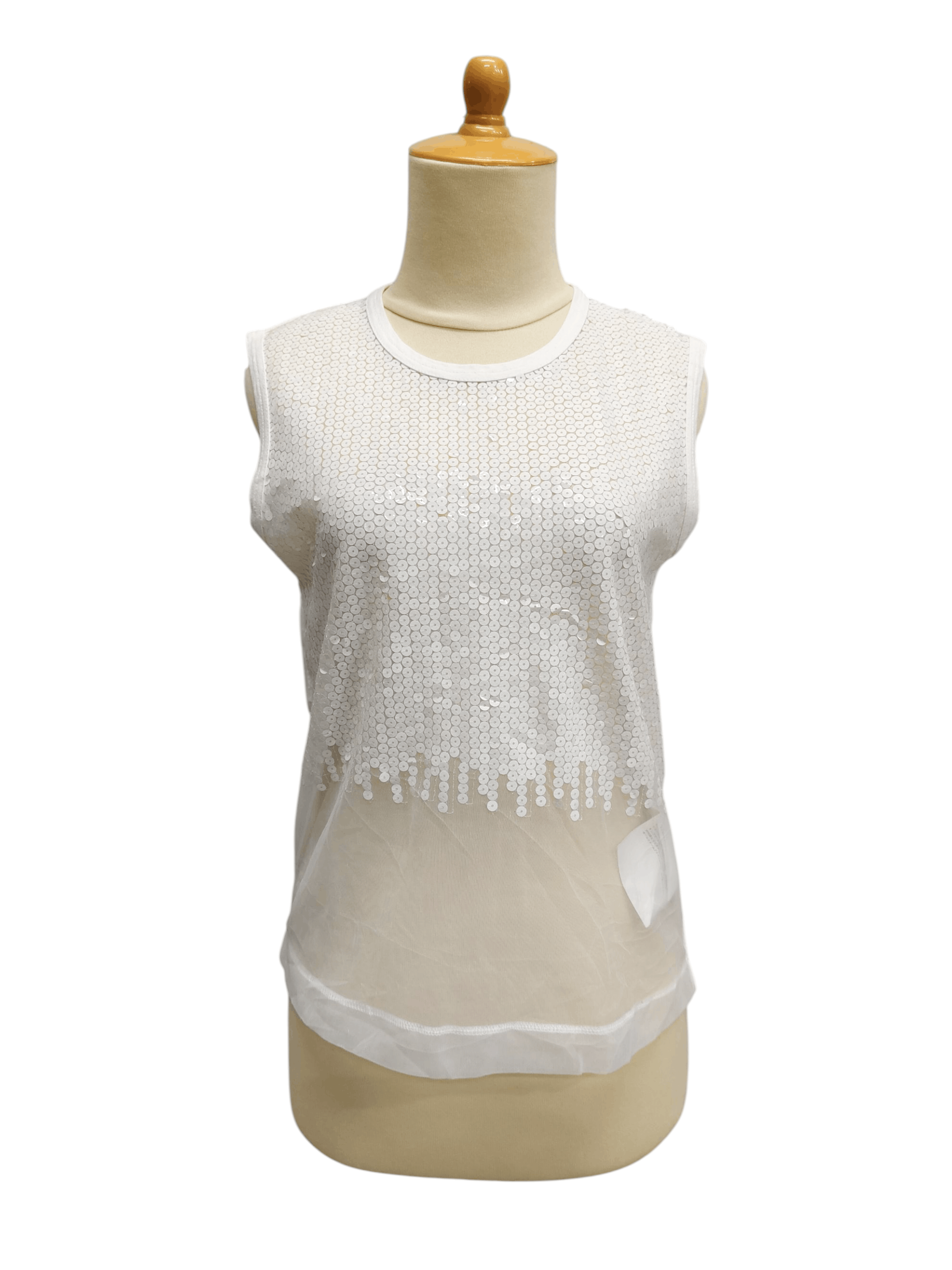 Tricot Comme des Garcons AD02 tricot CDG- Grunge Glam Sequin Sheer Mesh Top Size M / US 6-8 / IT 42-44 - 1 Thumbnail