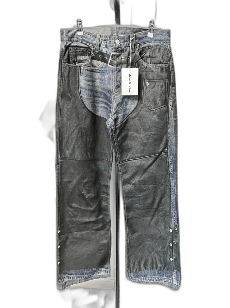 Acne Studios 3D Print Distressed Denim Pants