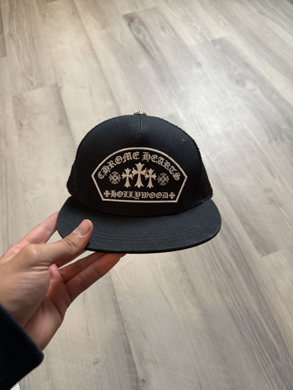 Chrome Hearts Chrome Hearts Black King Taco Trucker Hat