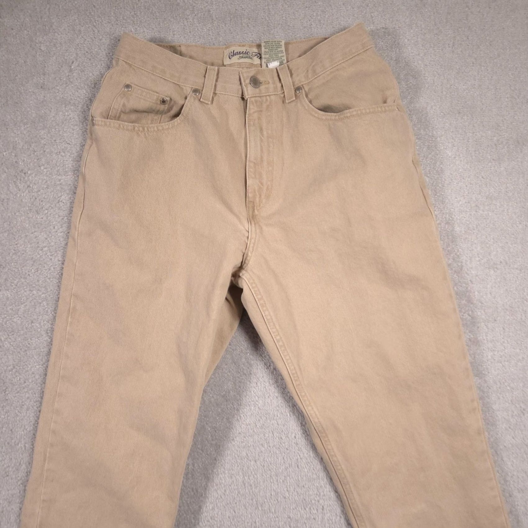 Vintage VINTAGE St. John's Bay Jeans Womens 12P Beige High Rise Tapered Mom Denim 90s Size 34" / US 12 / IT 48 - 4 Thumbnail