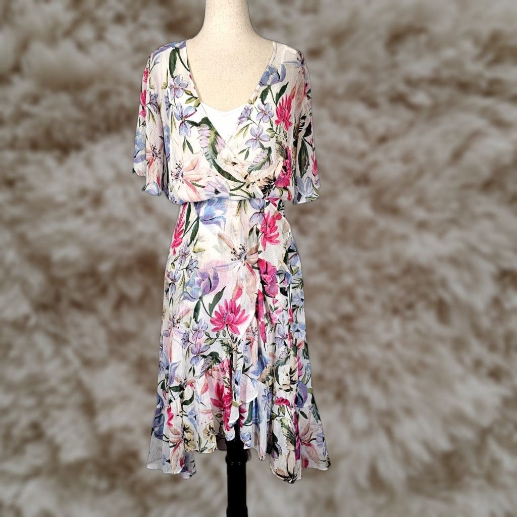 denim cocktail dress Women's Ruffle Smocked Midi - Large | Women's Online Boutique | Boho Chic Style Colour:Rose red New Jersey SANDRO cream floral long and a self