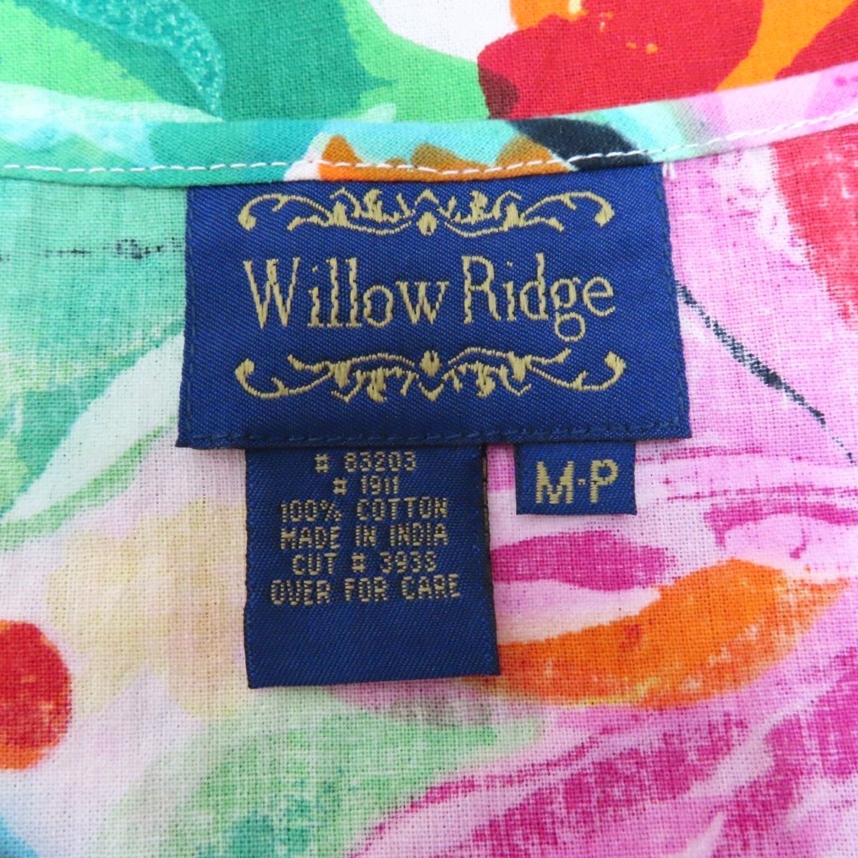 Vintage VINTAGE Willow Ridge Women Petite Medium PM Cotton Floral Sundress Dress Size M / US 6-8 / IT 42-44 - 7 Thumbnail