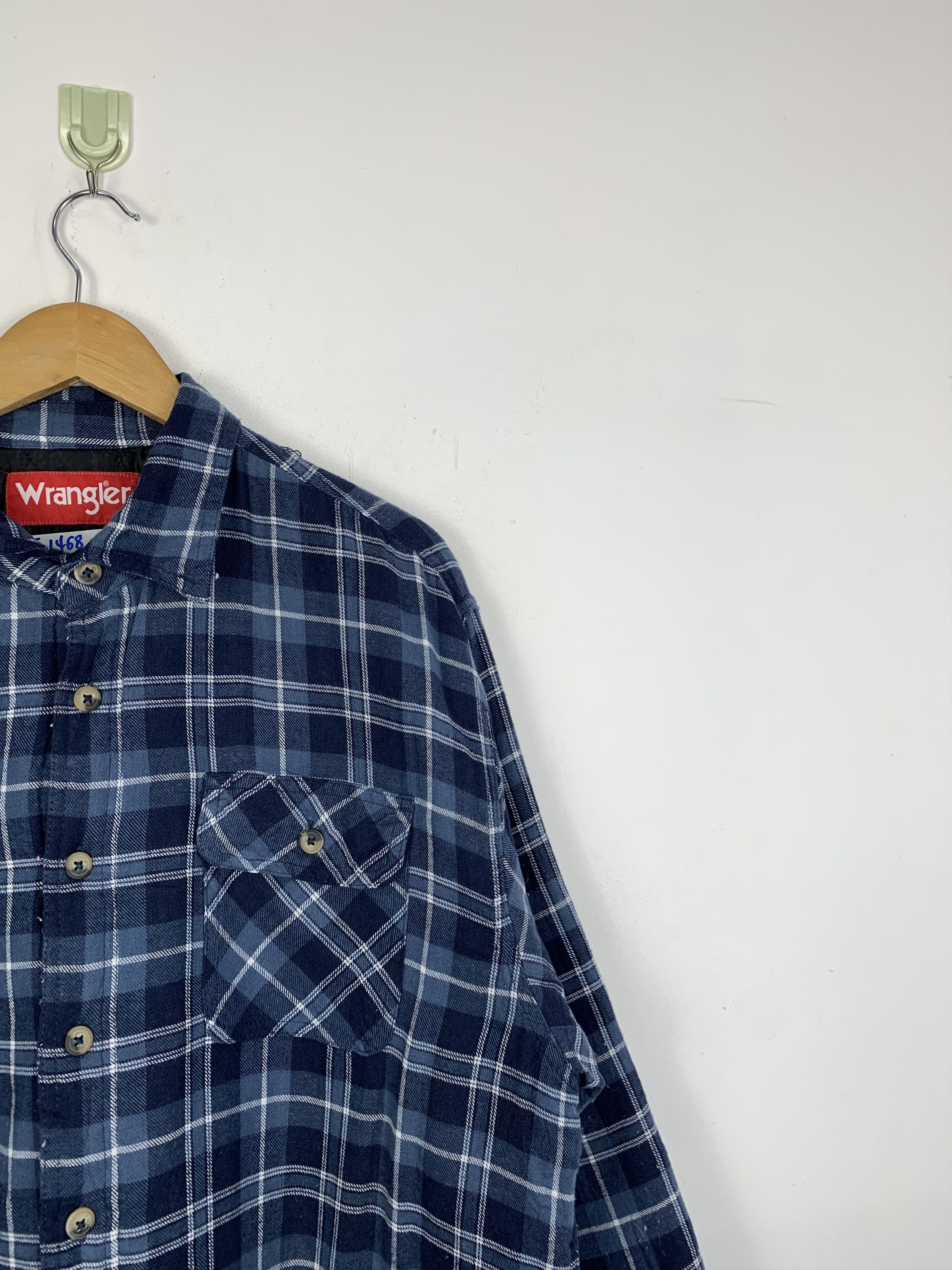 Vintage × Wrangler Vintage Wrangler Shadow Plaid Wool Jacket J1468 Size US L / EU 52-54 / 3 - 10 Thumbnail