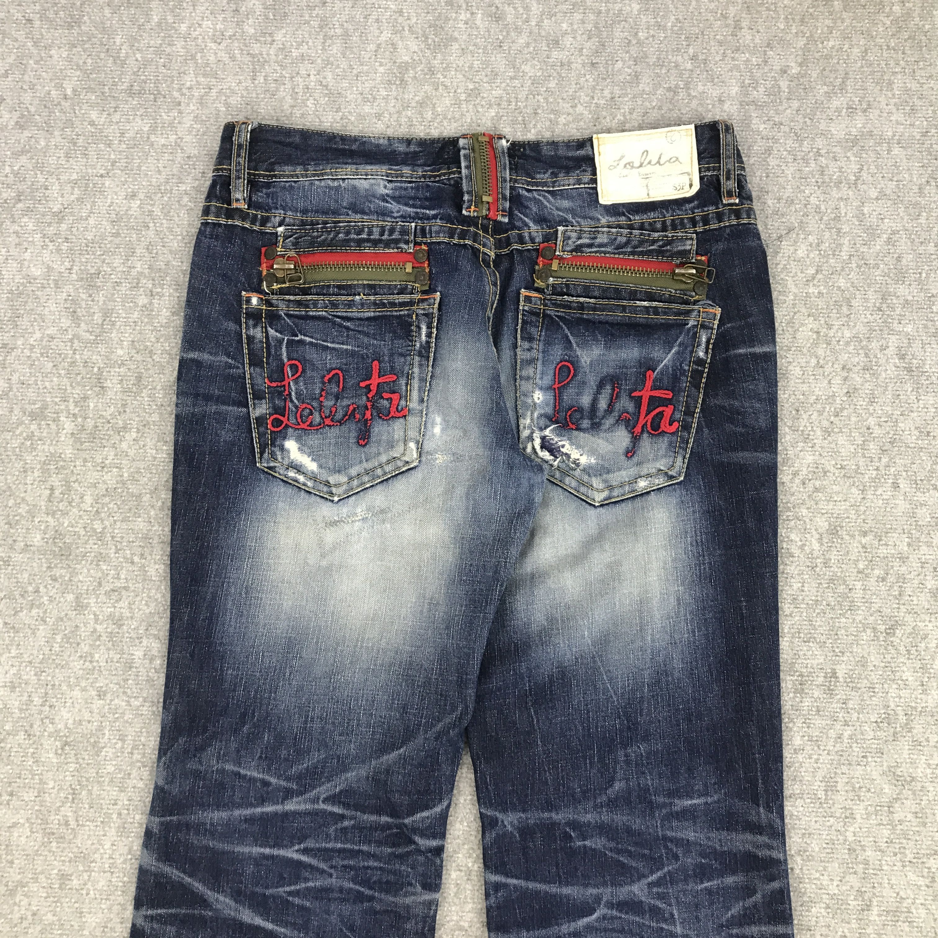Japanese Brand JAPAN STYLE LOLITA DISTRESSED DENIM JEAN Size US 34 / EU 50 - 5 Thumbnail