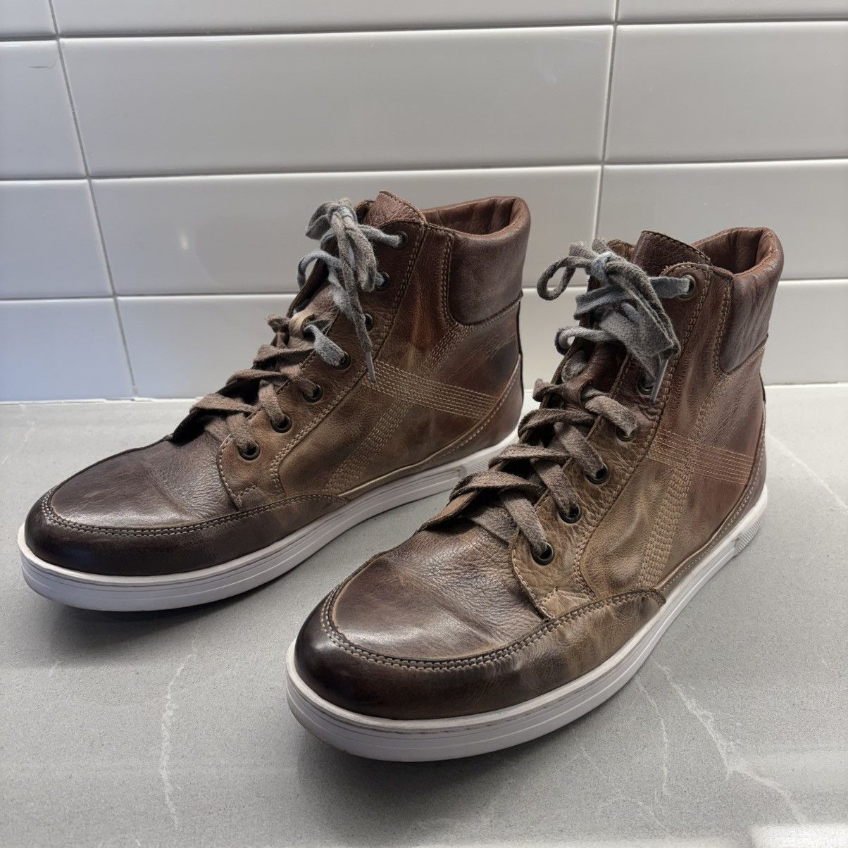 Bed Stu BED STU Tan Lordmind Hightop Leather Sneakers Size US 10.5 / EU 43-44 - 6 Thumbnail