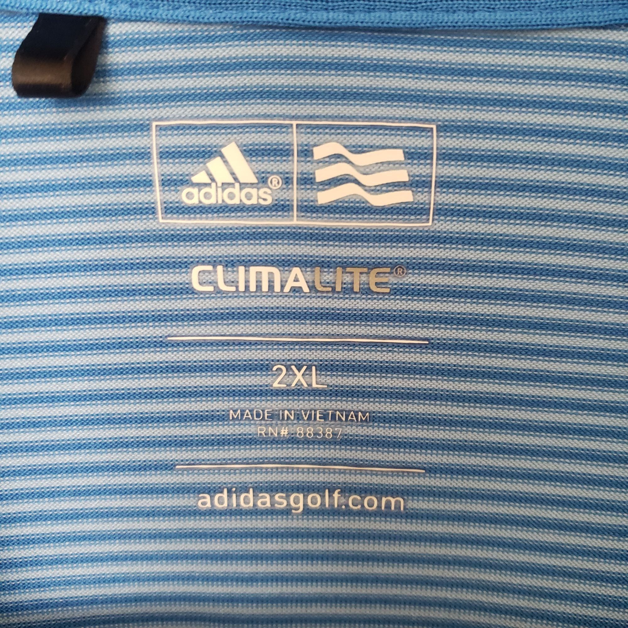 Adidas Adidas ClimaLite Golf Polo Shirt Men 2XL Blue White Stripe Size US XXL / EU 58 / 5 - 5 Thumbnail
