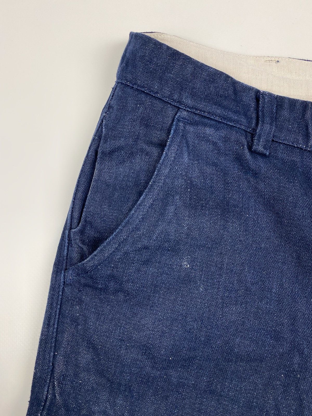Freitag Freitag E550-18 Male Dark Blue Linen Work Pants Size US 31 - 6 Thumbnail