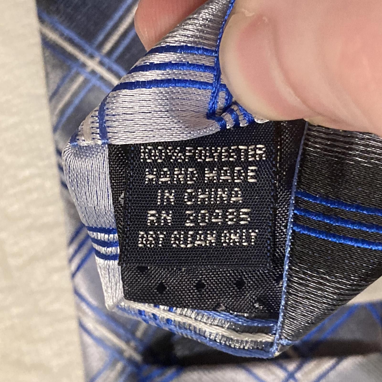 Pierre Cardin NWOT Pierre Cardin Blue Plaid Tie Size ONE SIZE - 4 Thumbnail