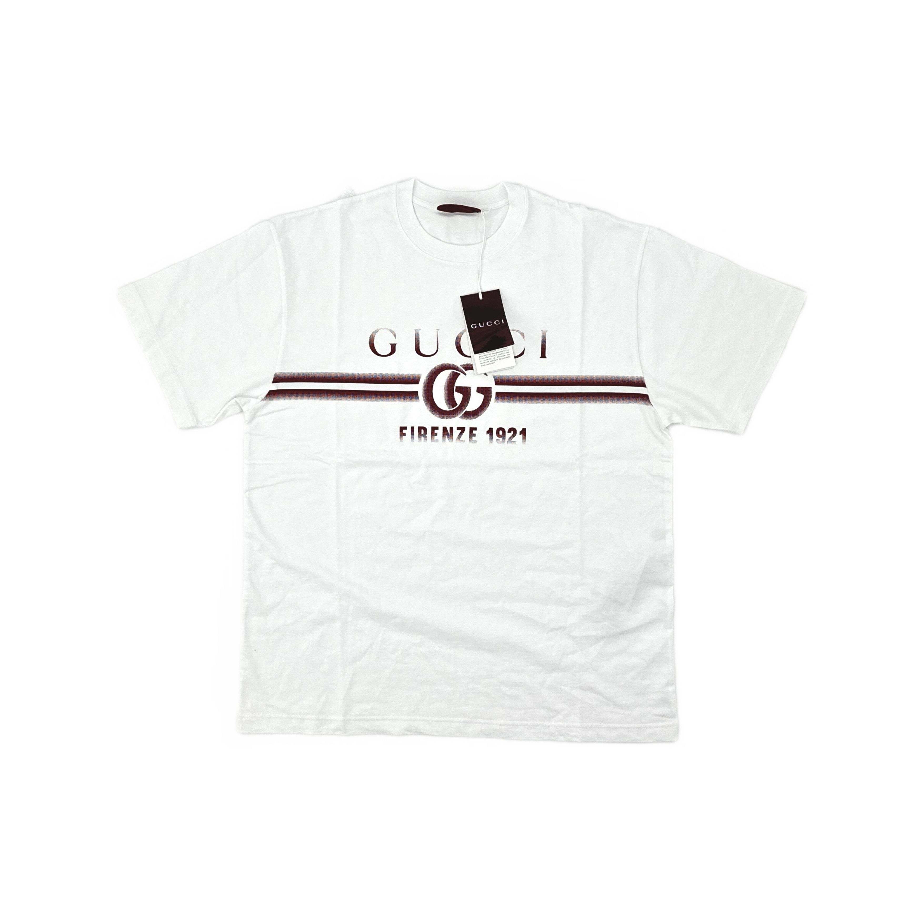 Gucci Gucci Logo Print T-Shirt White Size L Size US L / EU 52-54 / 3 - 1 Thumbnail