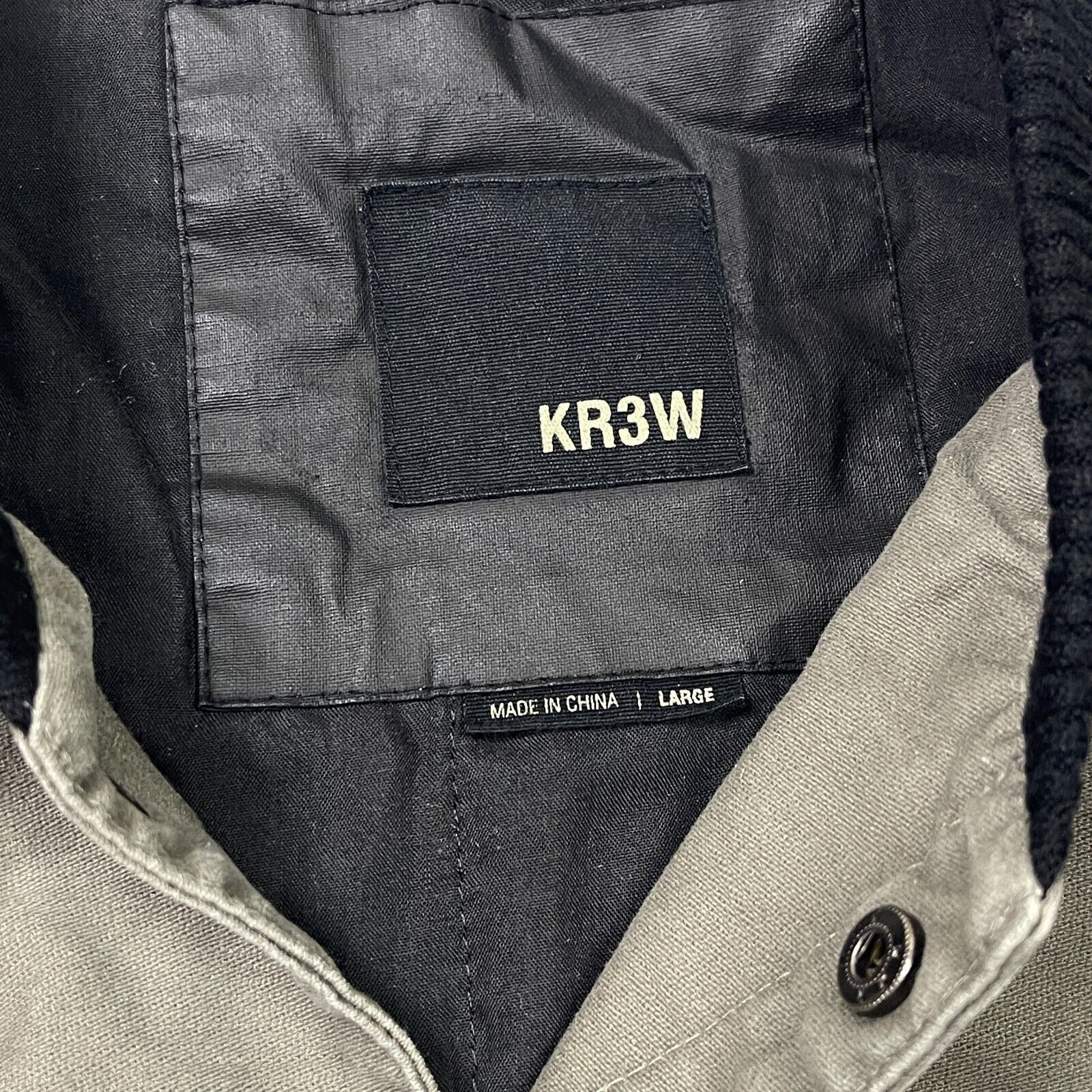 KREW Kr3w Olive Green Black Bomber Varsity Jacket size Large L Size US L / EU 52-54 / 3 - 5 Thumbnail