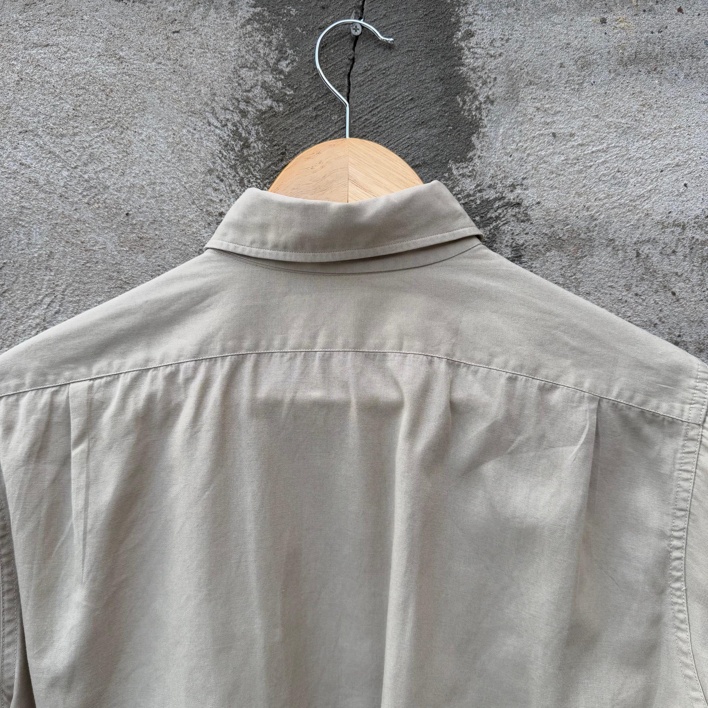 Vintage 40's US Military Tan Khaki Button Down Shirt Size US M / EU 48-50 / 2 - 7 Thumbnail