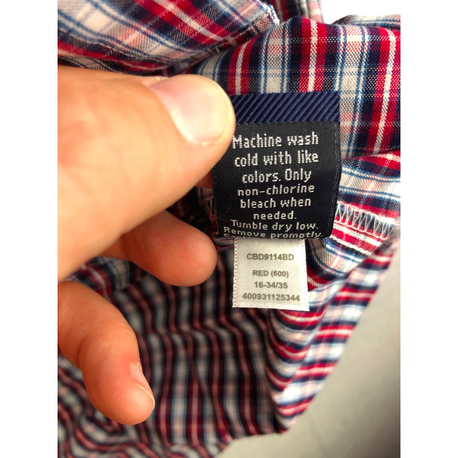 Croft & Barrow Croft & Barrow Easy Care Classic Fit Mens 16 34/35 Long Sleeve Plaid Shirt Size US L / EU 52-54 / 3 - 7 Thumbnail