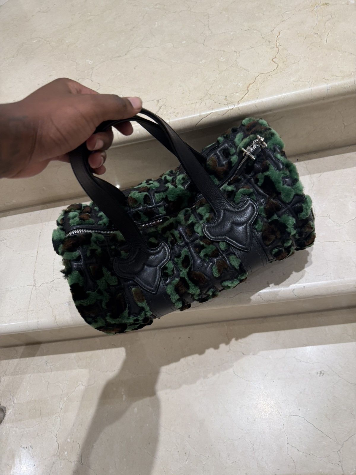 Chrome Hearts tiny leopard furry duffle Size ONE SIZE - 5 Thumbnail