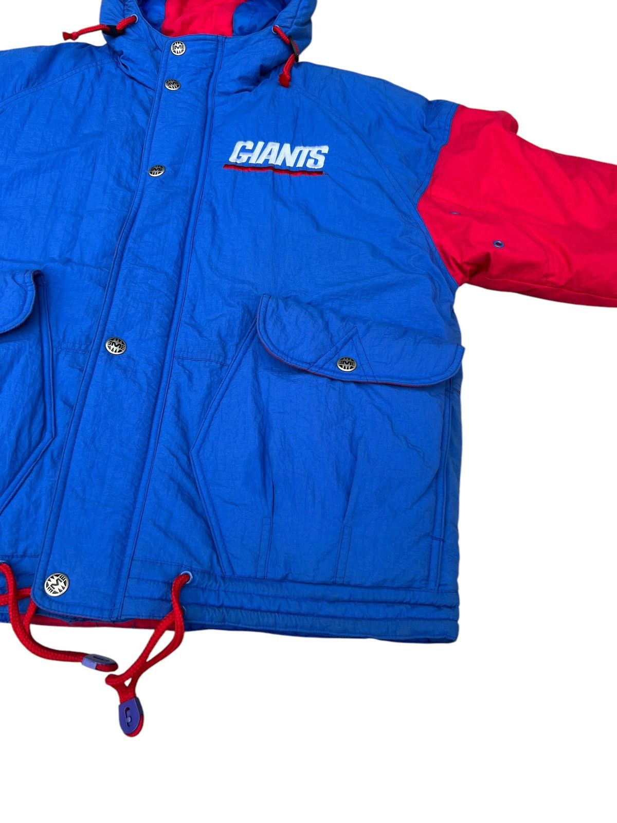 Mirage Vintage 90s NFL NY Giants Big Logo Puffer Jacket Hoodie Size US M / EU 48-50 / 2 - 18 Thumbnail