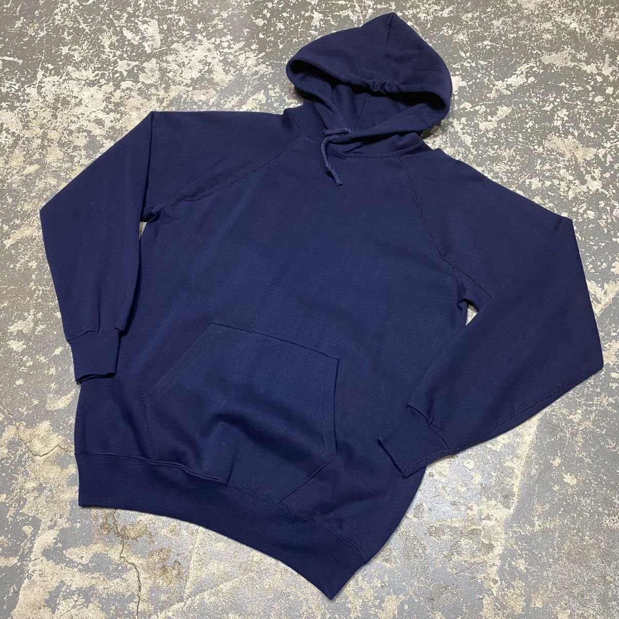 Japanese Brand × Original Montgomery × Vintage Vintage Montgomery Ward Blank Navy Gusset Hoodie Sweat 70s Size US L / EU 52-54 / 3 - 2 Thumbnail