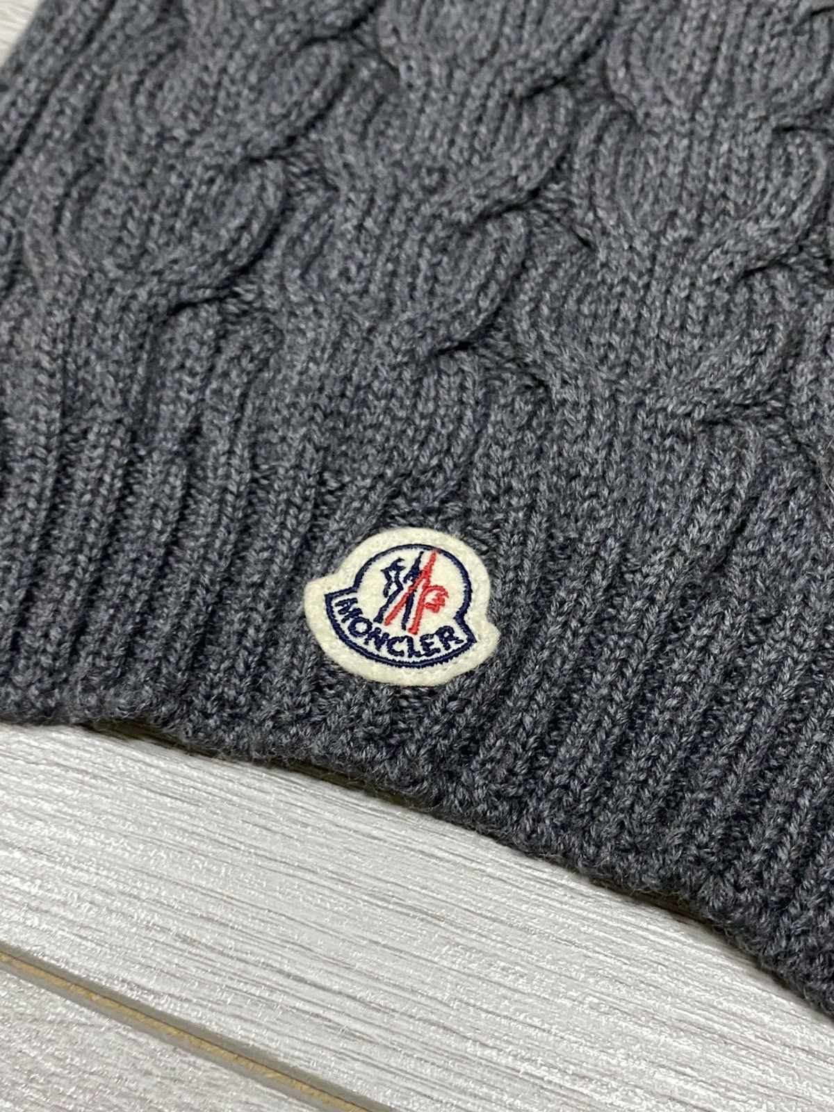 Moncler Moncler wool knitted scarf logo badge Size ONE SIZE - 4 Thumbnail