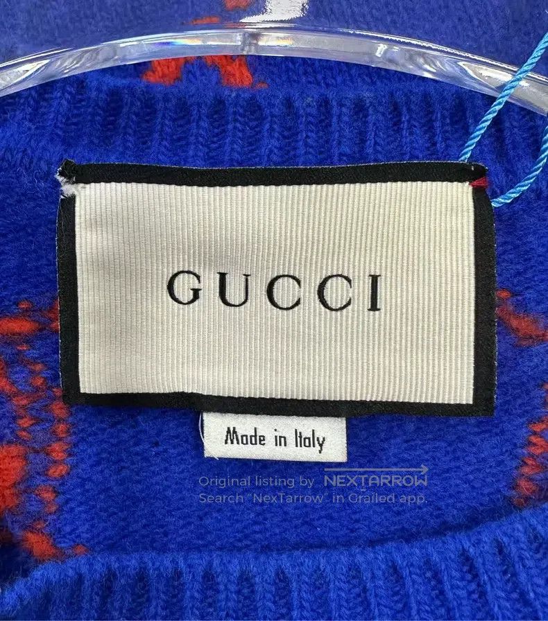 Gucci Gucci Dark blue double G full-print logo wool knitted swea Size US XS / EU 42 / 0 - 3 Thumbnail