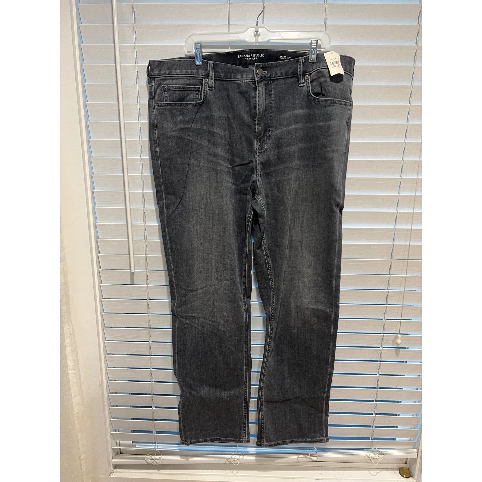 Banana Republic Banana Republic Traveler Mens Slim Fit Gray Denim Jeans 40x3 Size US 40 / EU 56 - 1 Thumbnail