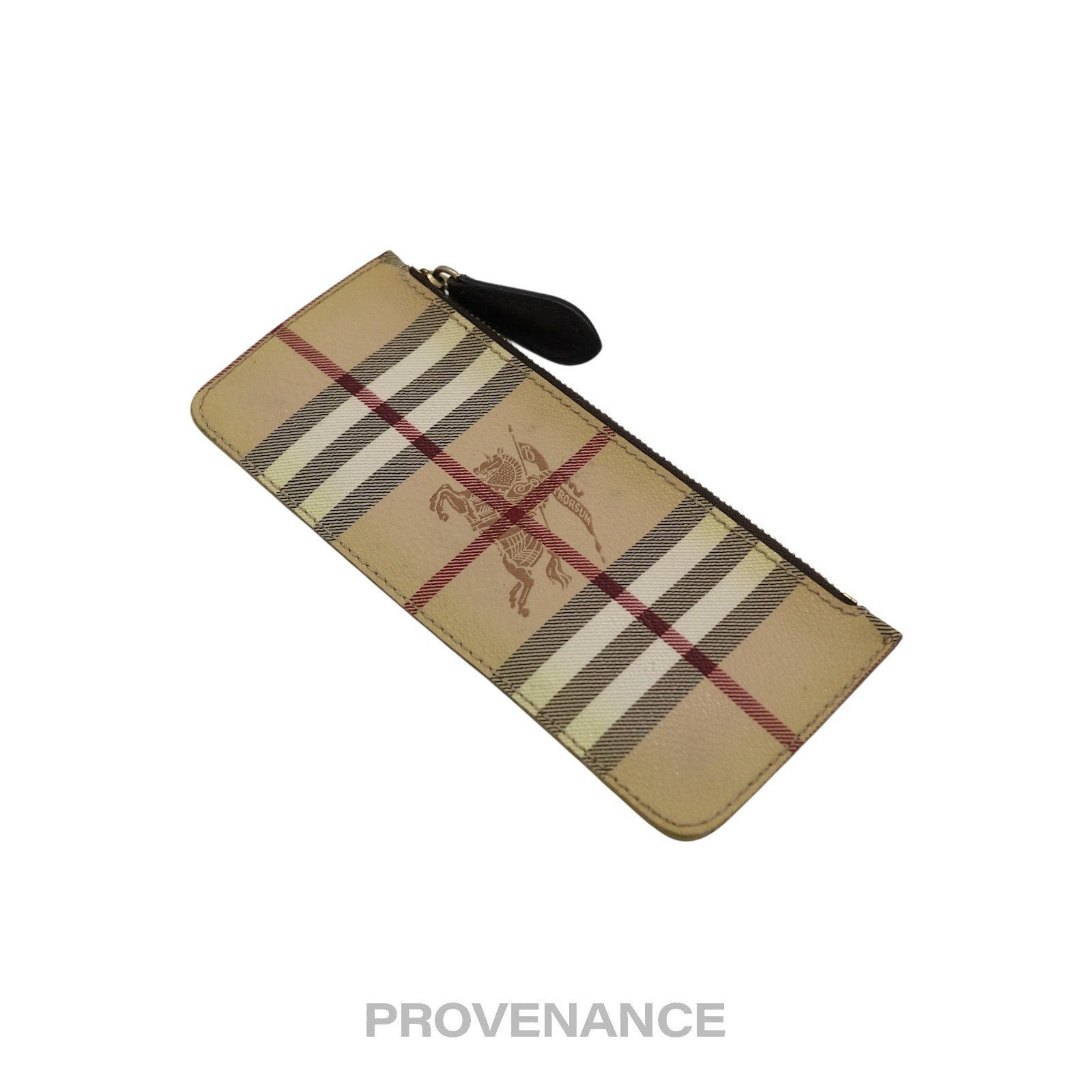 Burberry 🔴 Burberry Zip Pouch - Haymarket Check Chocolate Brown Size ONE SIZE - 6 Thumbnail