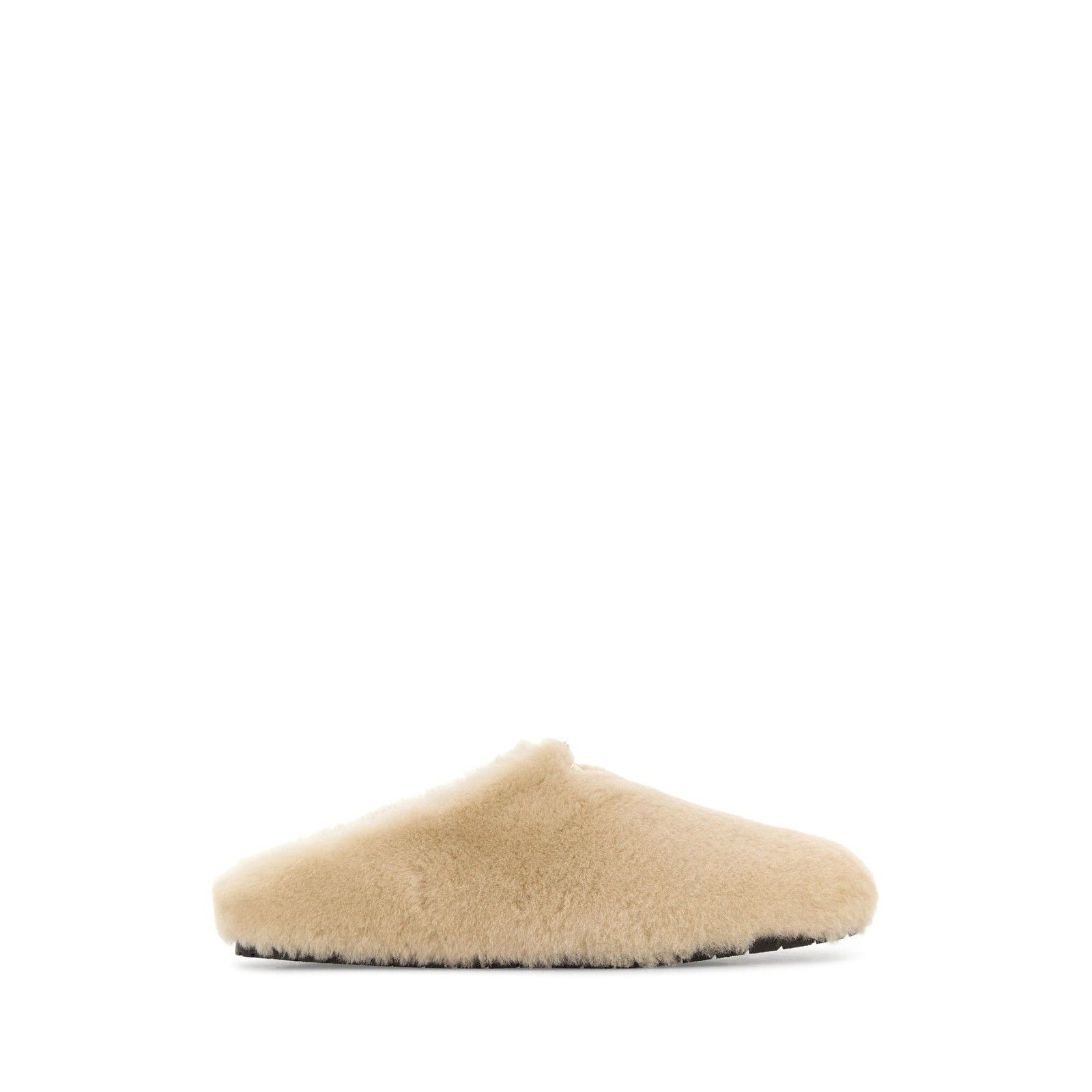 PRADA Cream Beige Shearling Slippers New And Authentic (Wome