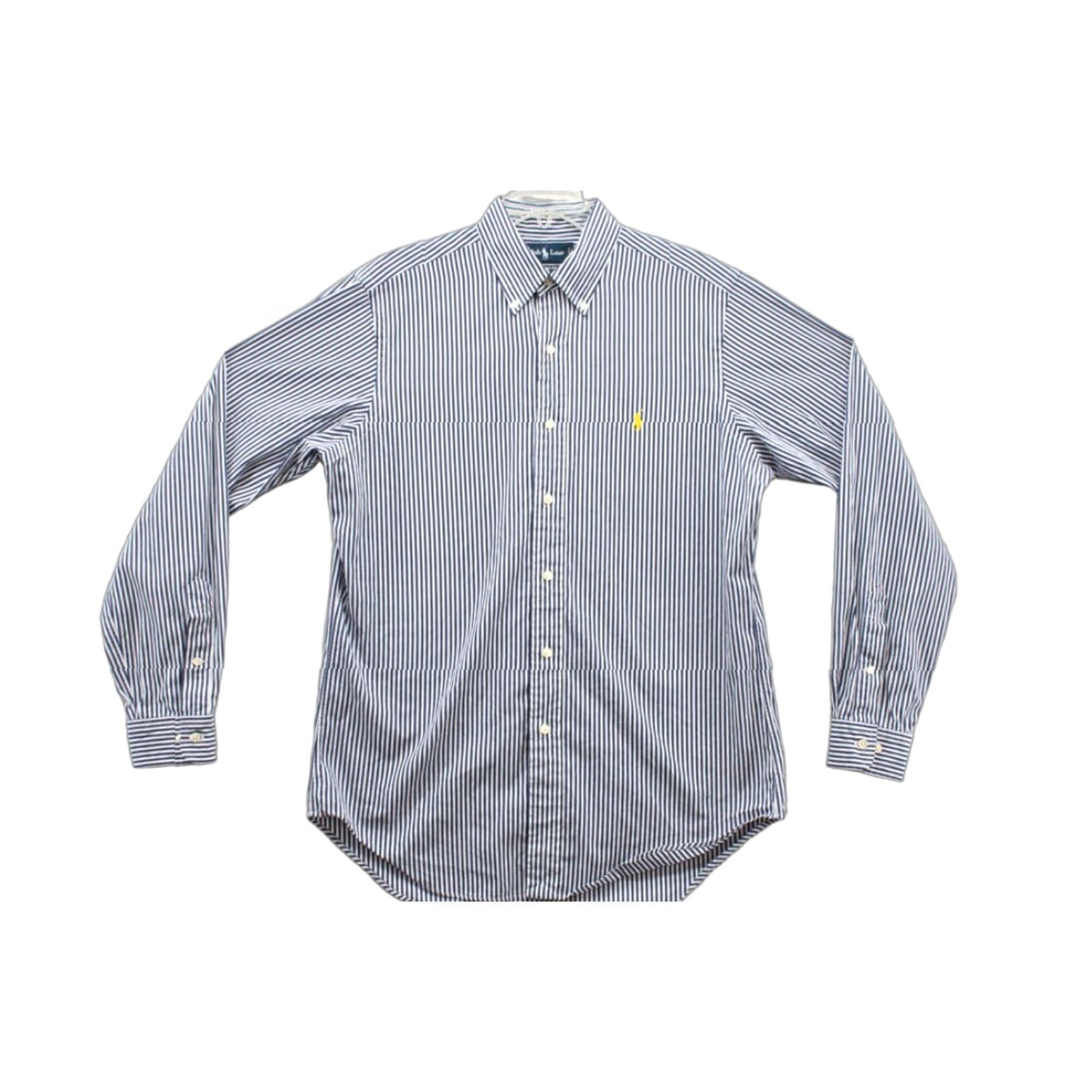 Ralph Lauren VINTAGE Ralph Lauren Shirt Men’s M Blue White Striped Long Sleeve Preppy Logo Size US M / EU 48-50 / 2 - 1 Thumbnail