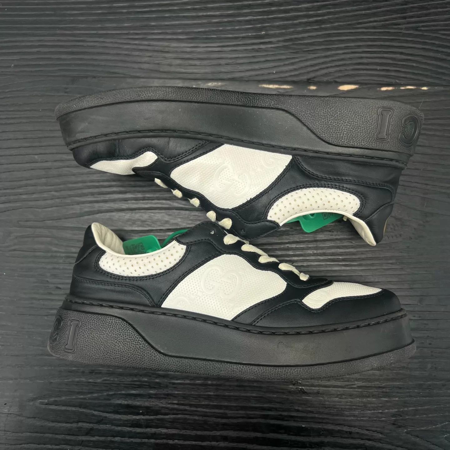 Gucci Gucci Black & White Cookie Sneakers US 6.5 / EU 40.5 Size US 7.5 / EU 40-41 - 3 Thumbnail