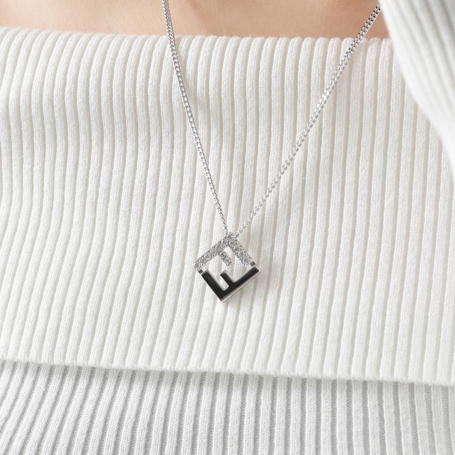 Fendi Fendi FF PAVE Necklace Baguette Zicon Forever Embellished Size ONE SIZE - 4 Thumbnail
