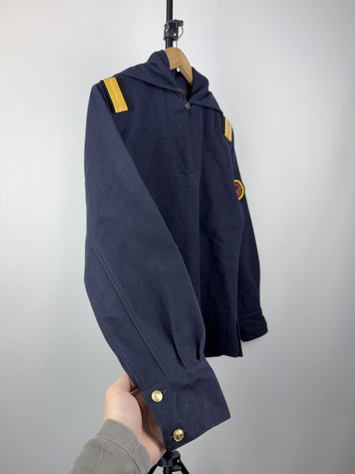 Vintage 1989 RARE ❗️MARINE USSR Pullover Rubber Jacket Size US S / EU 44-46 / 1 - 3 Thumbnail