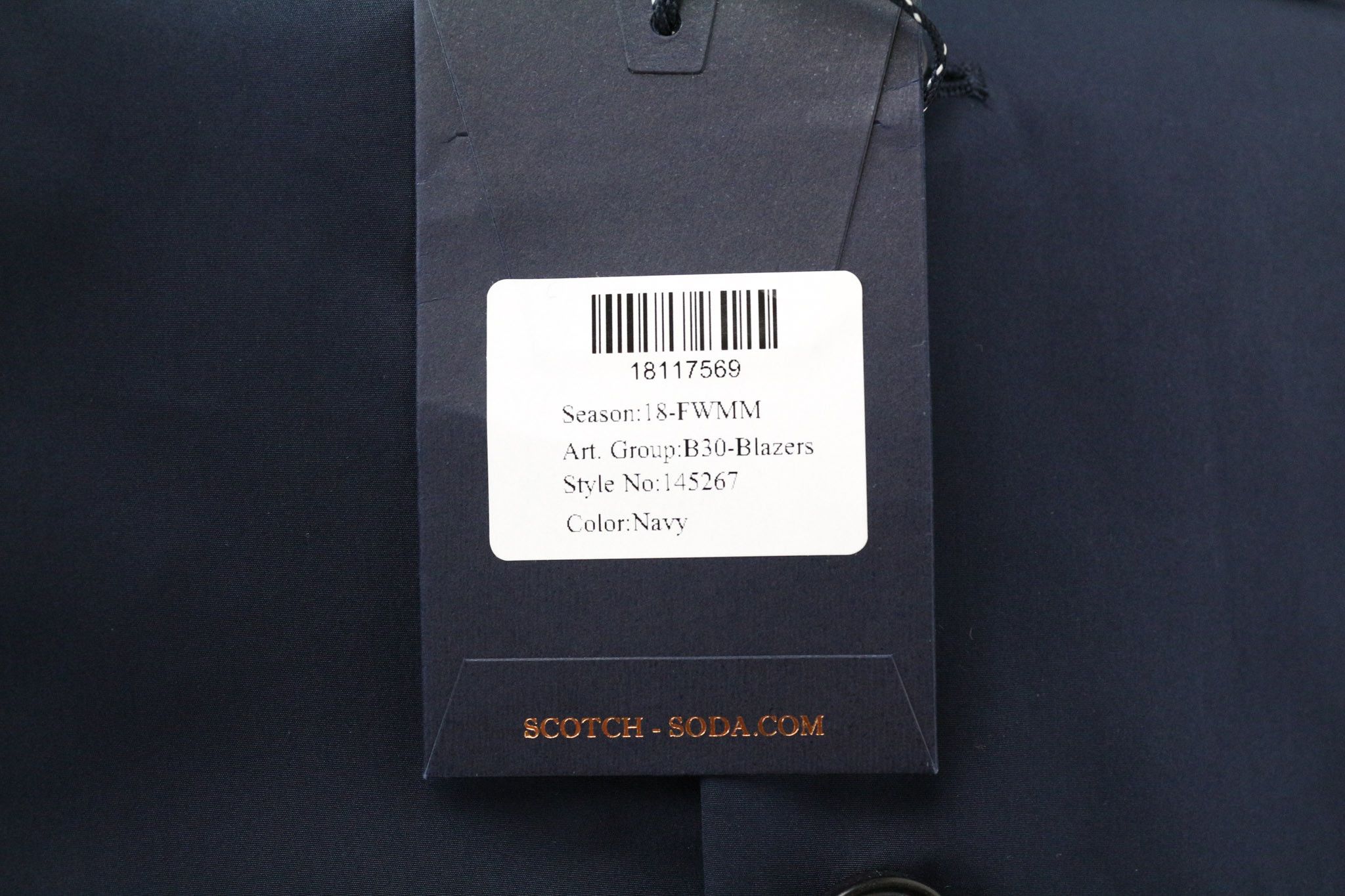 Scotch & Soda AMS COUTURE M Blue Lined Blazer 74291 Size 36R - 5 Thumbnail