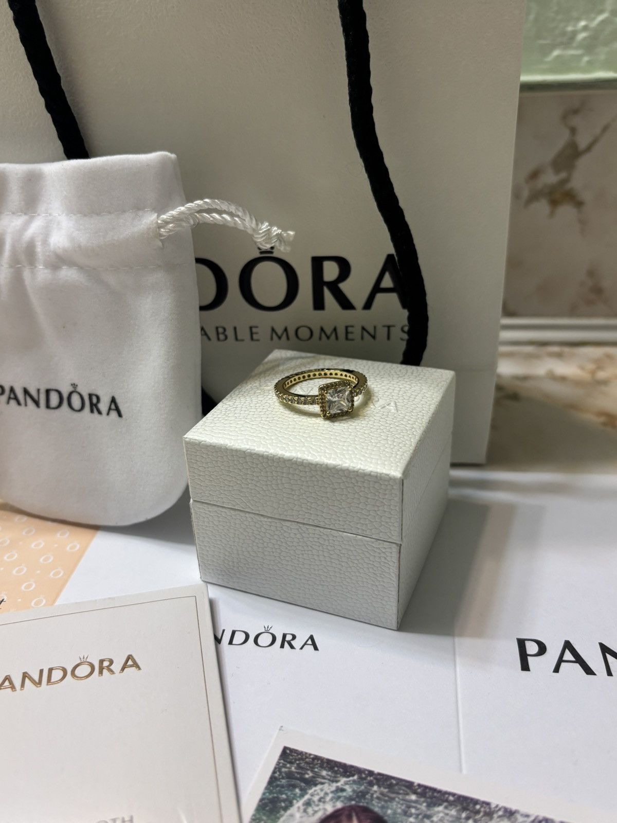 Pandora Gold Diamond Ring