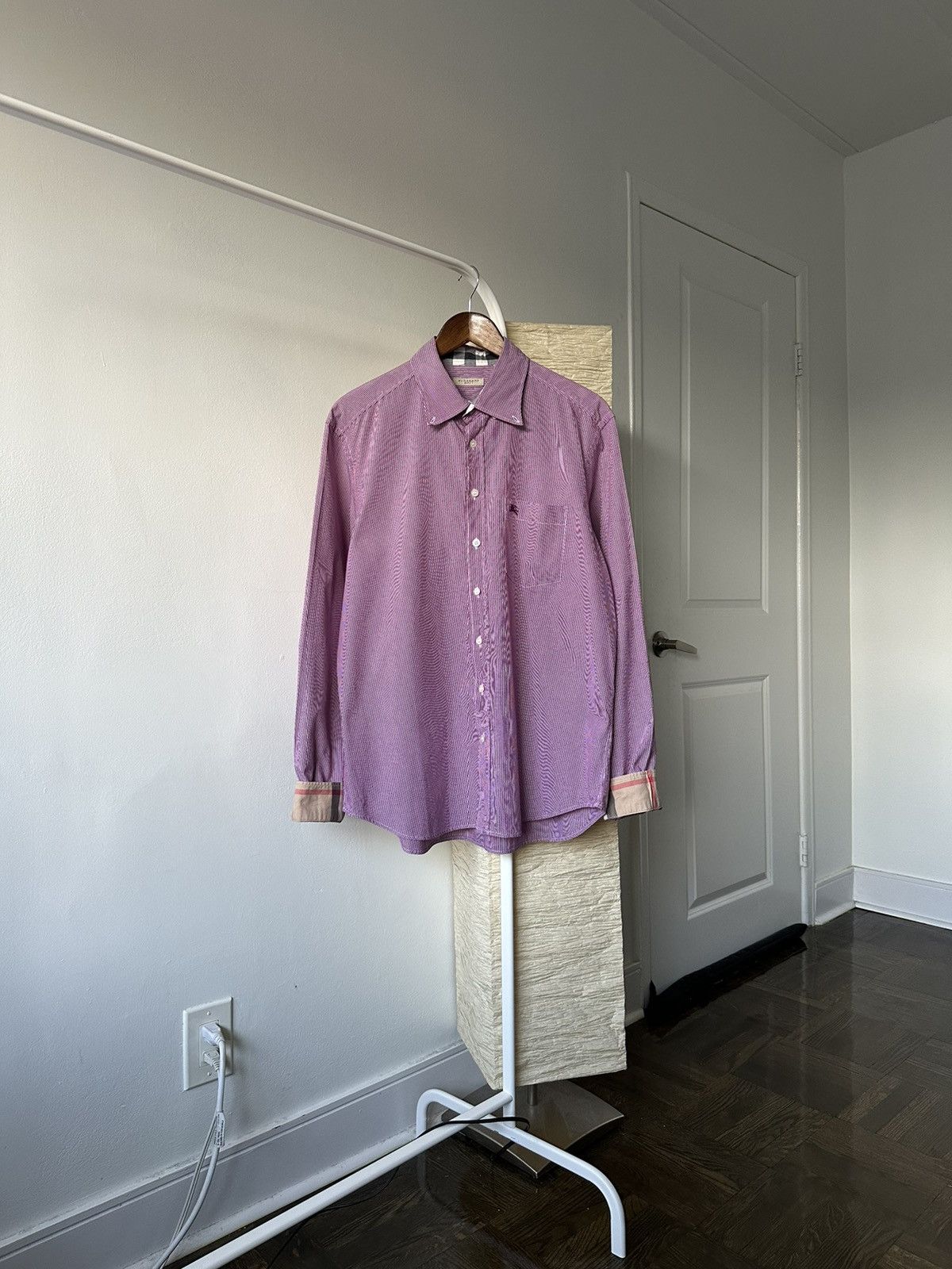 Burberry Burberry Brit Shirt Long Sleeve Burgundy Plaid Nova CheckCuff Size US XXL / EU 58 / 5 - 1 Thumbnail