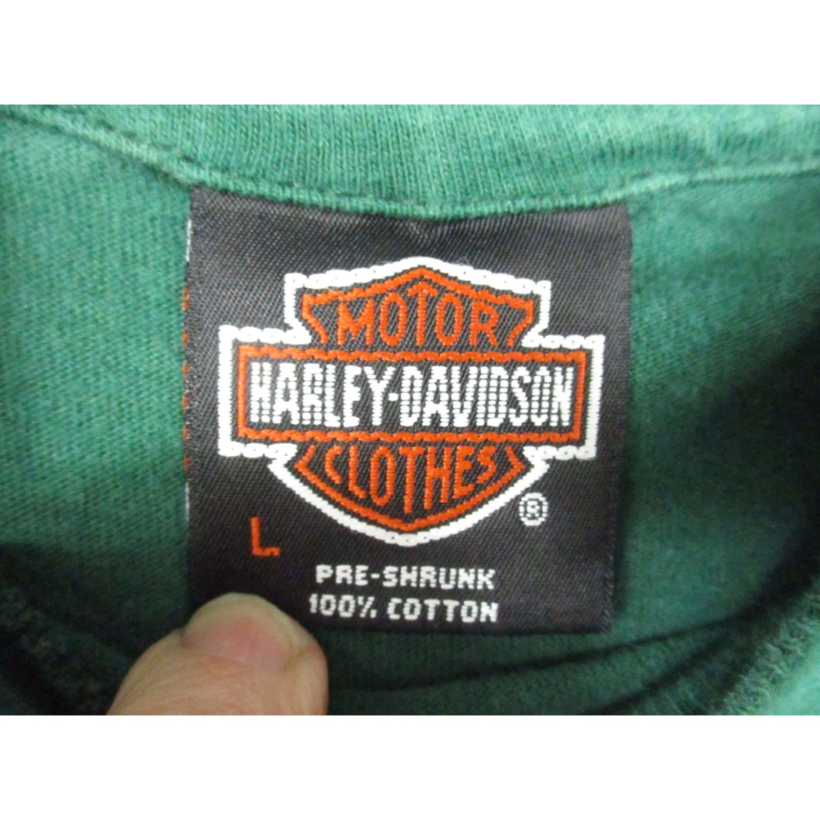 Harley Davidson VINTAGE Harley-Davidson Shirt Mens L Eagle Ann Arbor Michigan Biker 90s Green Size US L / EU 52-54 / 3 - 3 Thumbnail