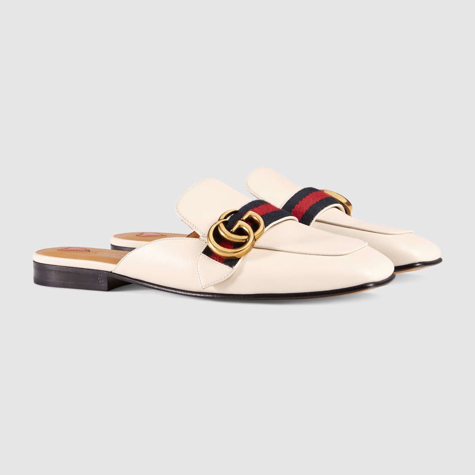 Gucci White Gold GG Slide Loafer Mule Slipper Backless Flats 36.5 Size US 6.5 / IT 36.5 - 5 Thumbnail