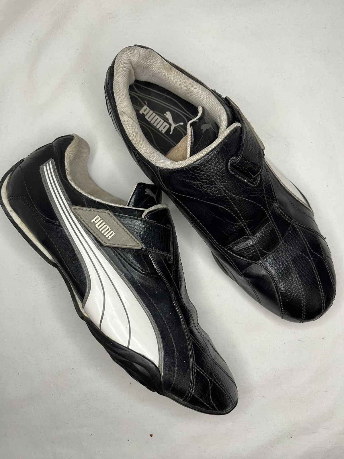 Japanese Brand Vintage 00’s Puma Y2K Leather Japanese Slip On Trainers Size US 8 / EU 41 - 3 Thumbnail