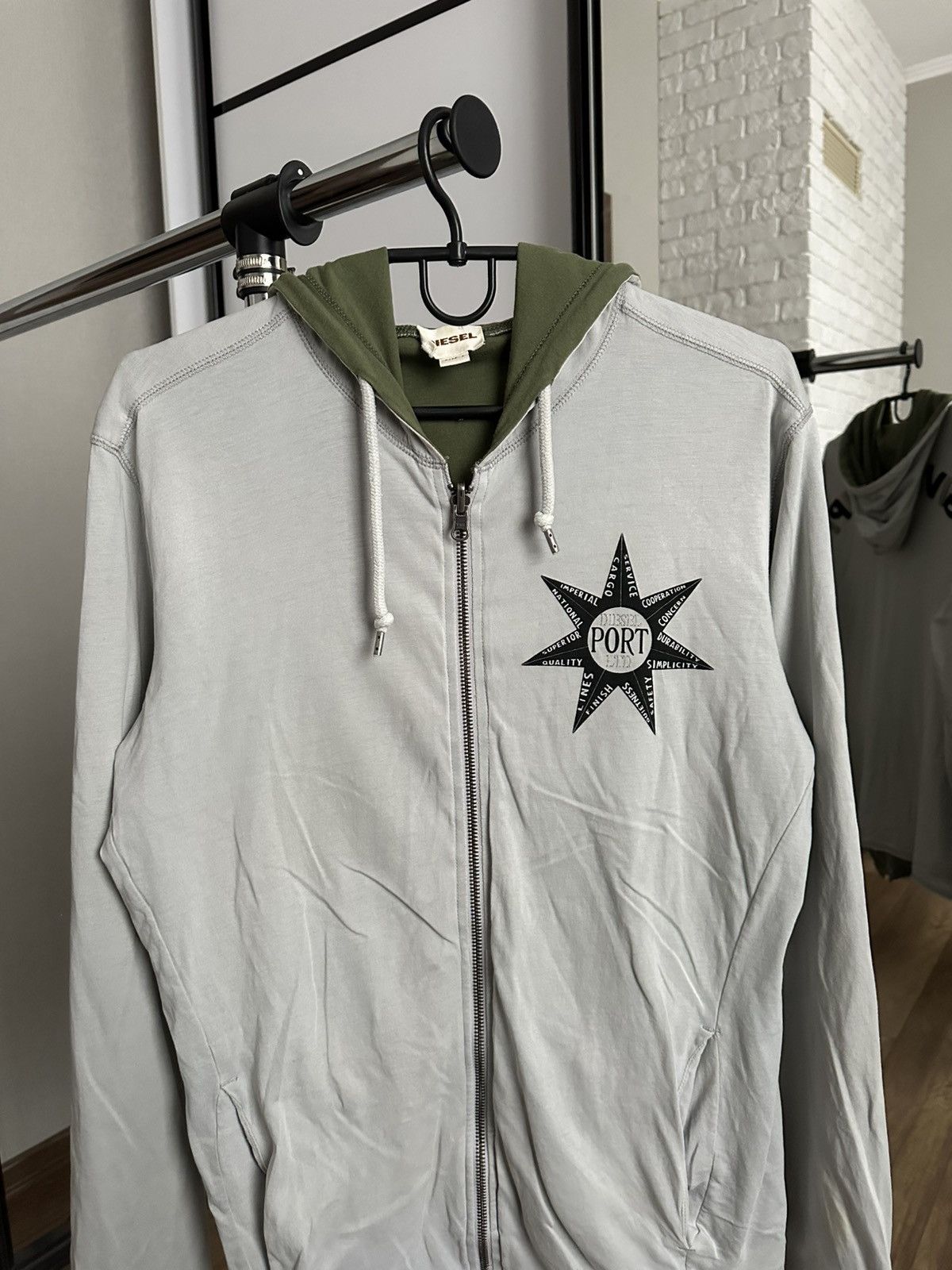Diesel Diesel Vintage Reversible Zip Hoodie Rare Size US L / EU 52-54 / 3 - 11 Thumbnail