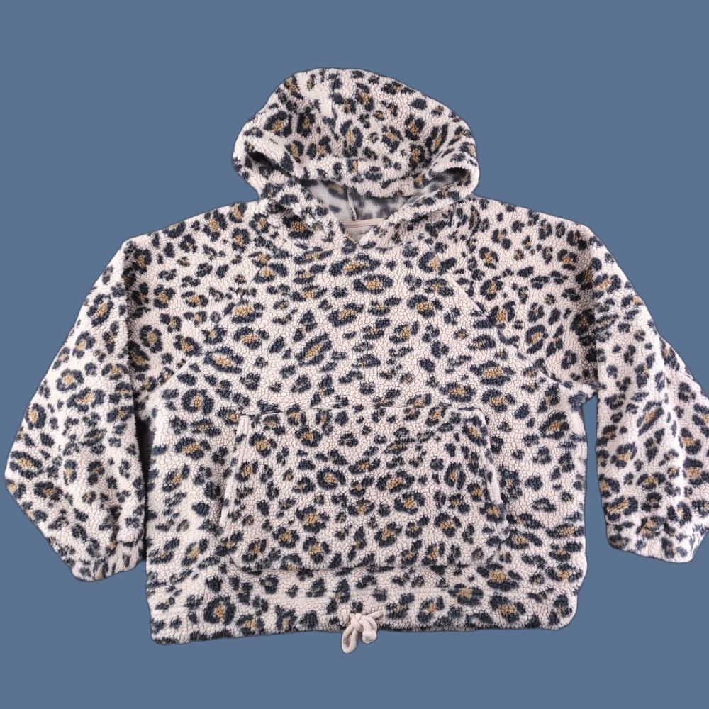American Eagle Outfitters American Eagle Hoodie Womens Medium Teddy Bear Cheetah Fuzzy Fluffy Size M / US 6-8 / IT 42-44 - 1 Thumbnail