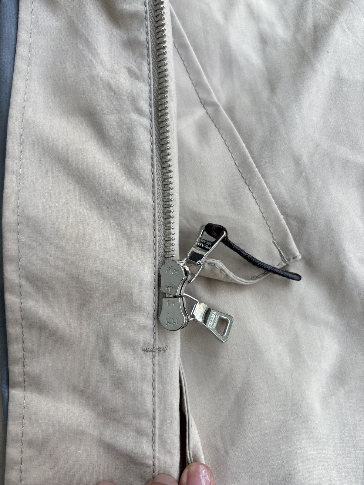 Prada sport vintage coat jacket mix leather