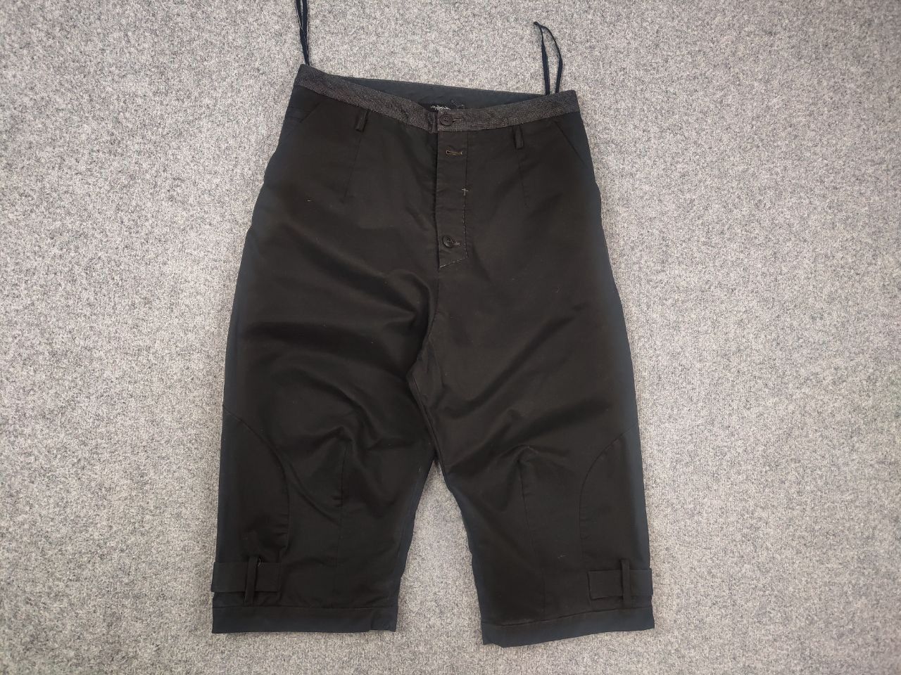 Japanese Brand Umit Unal Couture Black culottes thick Drop Crotch Pants Size US 32 / EU 48 - 3 Thumbnail