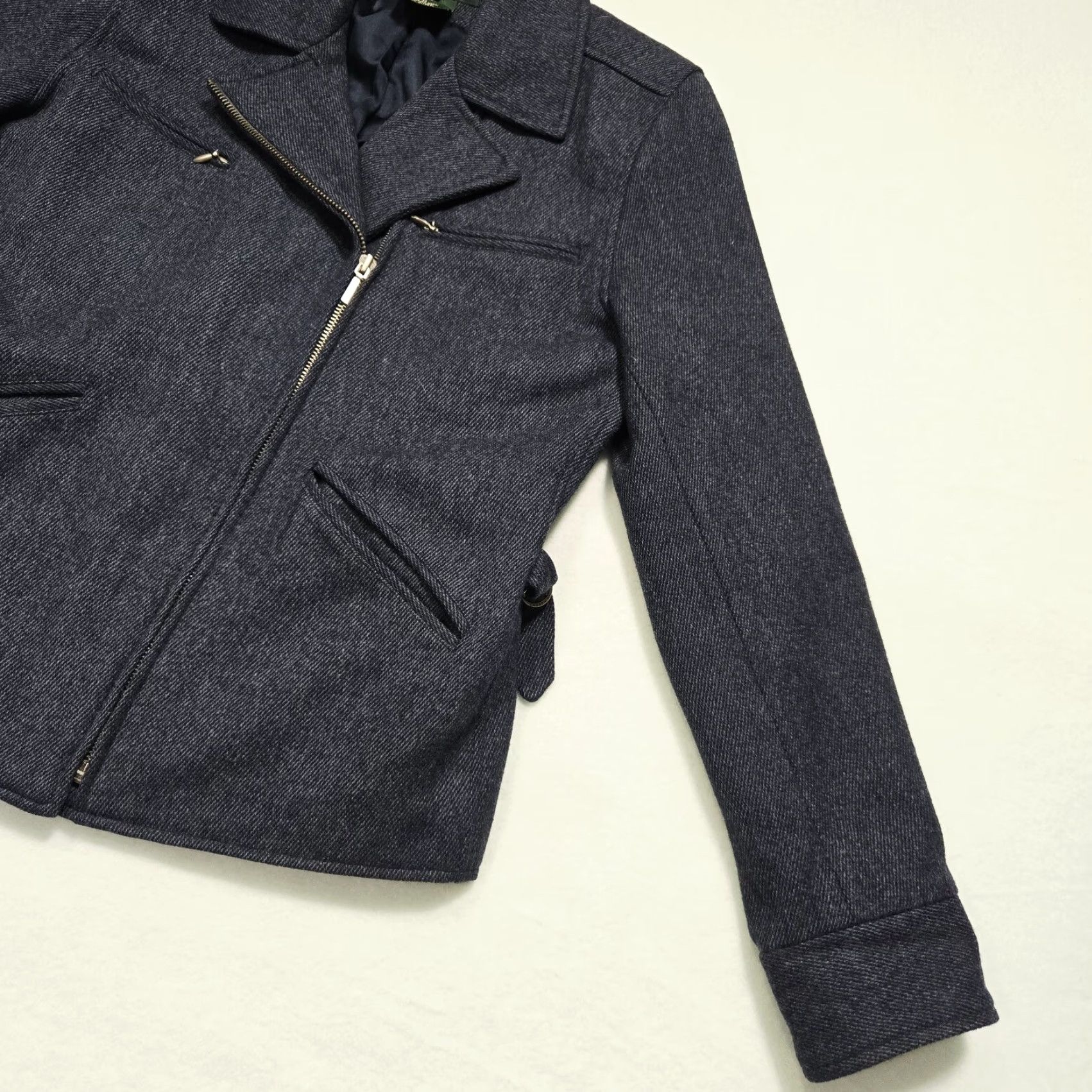 Ralph Lauren Lauren Ralph Lauren Moto Jacket Womens Size 6 Blue Asymmetrical Zip Lined Size M / US 6-8 / IT 42-44 - 5 Thumbnail
