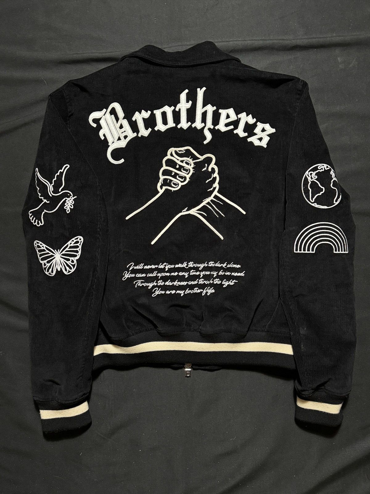 Amiri AMIRI CORDUROY BROTHERS VARSITY JACKET BLACK Size US XL / EU 56 / 4 - 6 Thumbnail