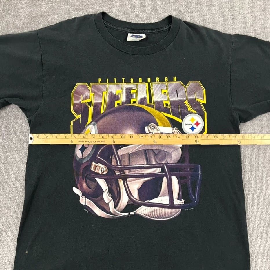 NFL VINTAGE Pittsburgh Steelers Shirt Mens XL Black Graphic Tee Retro NFL 1998 90s CSA Logo Cotton Blend Size US XL / EU 56 / 4 - 6 Thumbnail